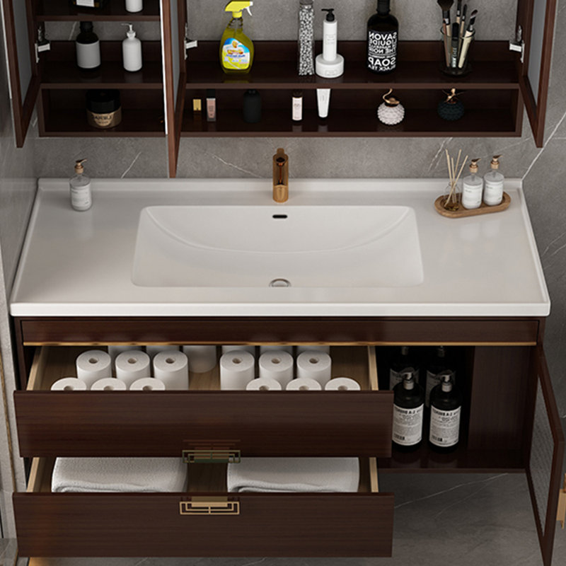Armoire de salle de bain européenne rétro et simple
