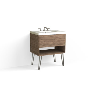 Modo 30" W Freestanding Single Bathroom Vanity with Dawson Leg
