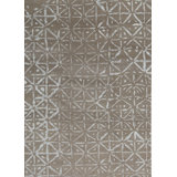 Rayon Geometric Area Rug in Camel/Brown
