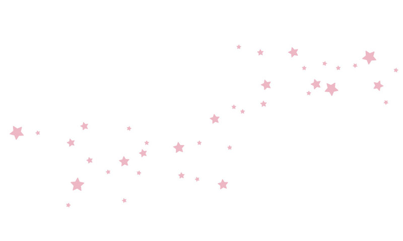 Décalcomanie murale en forme de lait galaxie, H 15 po x l 35 po x P 0,01 po, Rose œillet