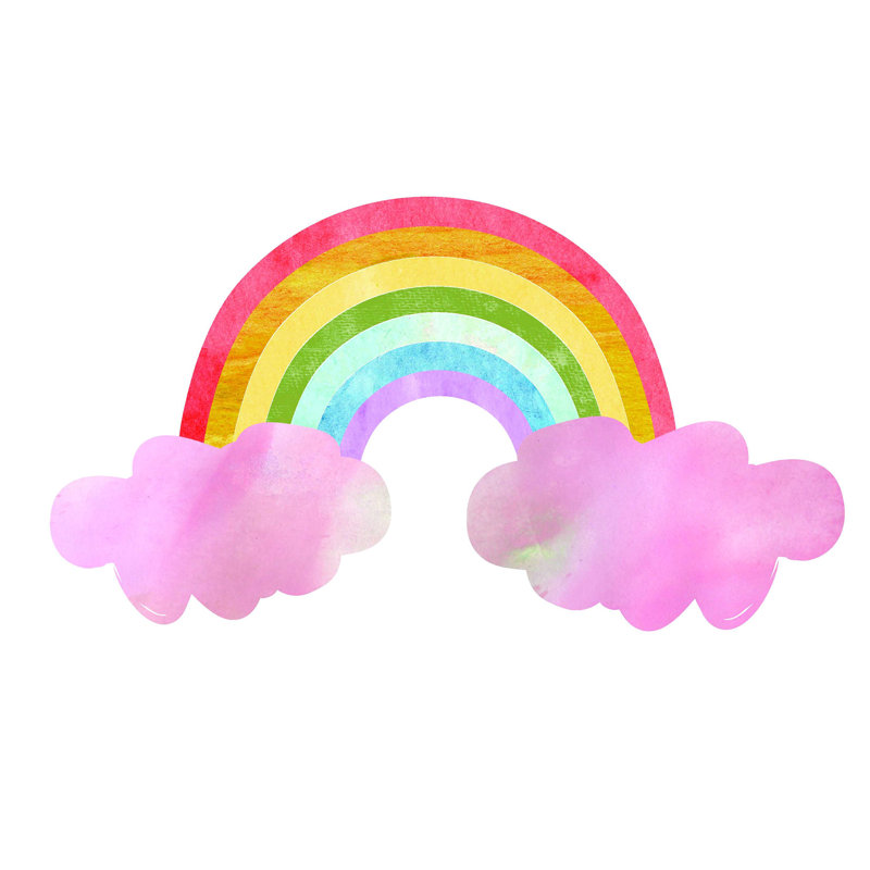 Juvie Rainbow 1 - Impression sur toile tendue, L 16 po x H 12 po