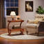 Solid Wood Cross Legs End Table-1262182209