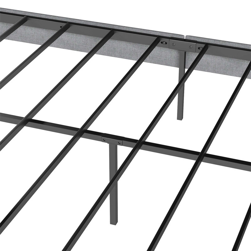 Base de lit tapissier confortable avec tête de lit et rangement sous le lit, éliminant le besoin d'un sommier tapissier