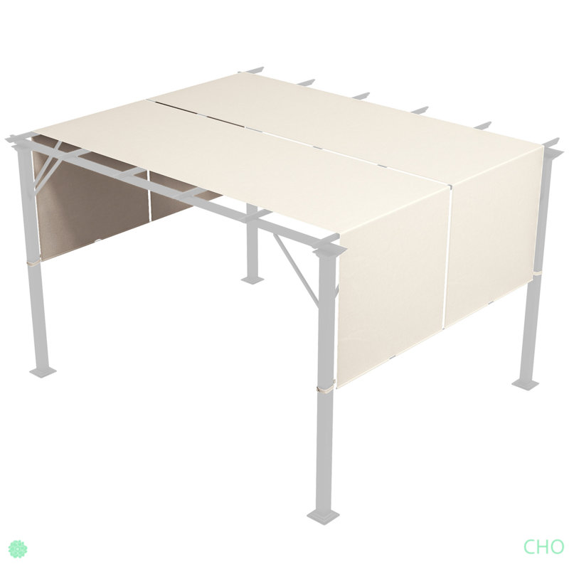 2 PCS 4 X 18Ft Pergola Canopy Replacement, UV Protection Pergola Shade Cover, Easy To Install For 10 X 11.8Ft Pergola
