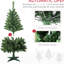 Arbre de Noël de 4 pi avec 208 branches moelleuses et 100 embellissements de branches colorées
