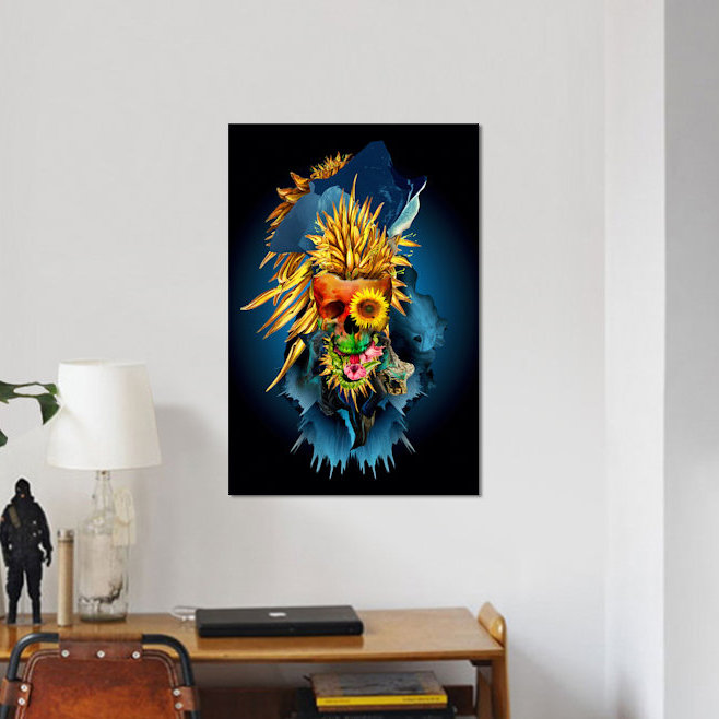« floral », reproduction d’impression sur toile, "vif" , reproduction d’art sur toile, H 12 po x l 8 po x P 0,75 po