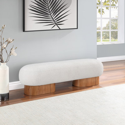 Banc rembourré en tissu Denyer