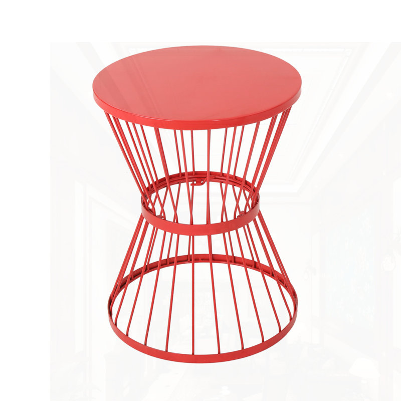 16"W SIDE TABLE, Red