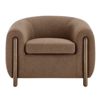Leamon Fire-Resistant Upholstered Barrel Chair