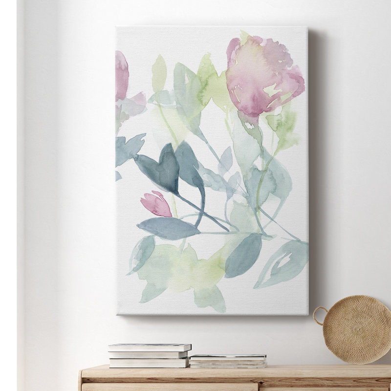 Peony In Light II - Toile tendue avec châssis de qualité supérieure - prête à être accrochée, L 12 po x H 18 po