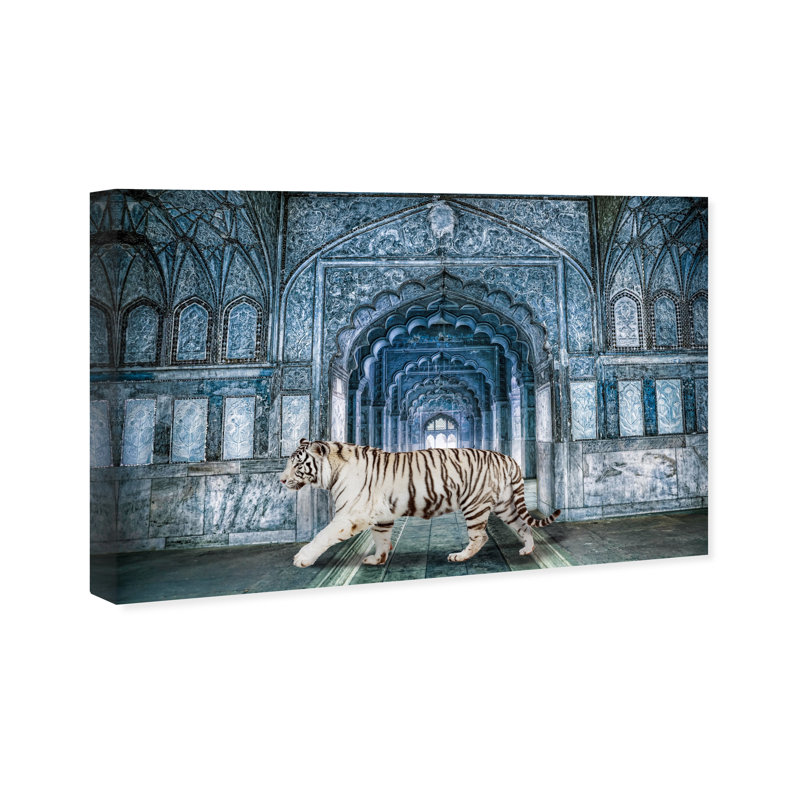 Animaux sauvages, nature, blues félins - Impression sur toile, H 20 po x l 30 po, Toile tendue