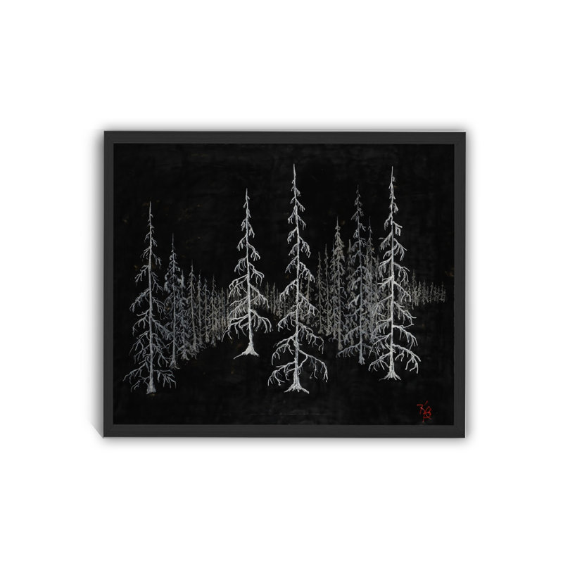 «Monoscape XXXII», art mural par, H 16 po x l 24 po, Cadre flottant noir