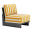 Chaise d'appoint rayée jaune 27 po