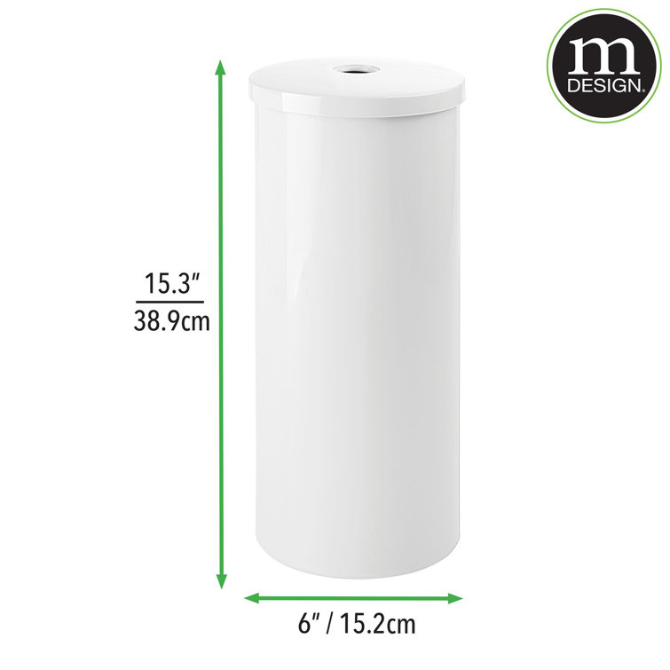 mDesign Plastic Toilet Paper 3-Roll Storage Organizer with Cover