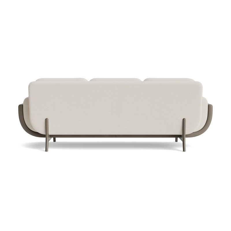 Regatta 100 Sofa, Boucle - Cream/Greenwich Leather - Pewter, Driftwood