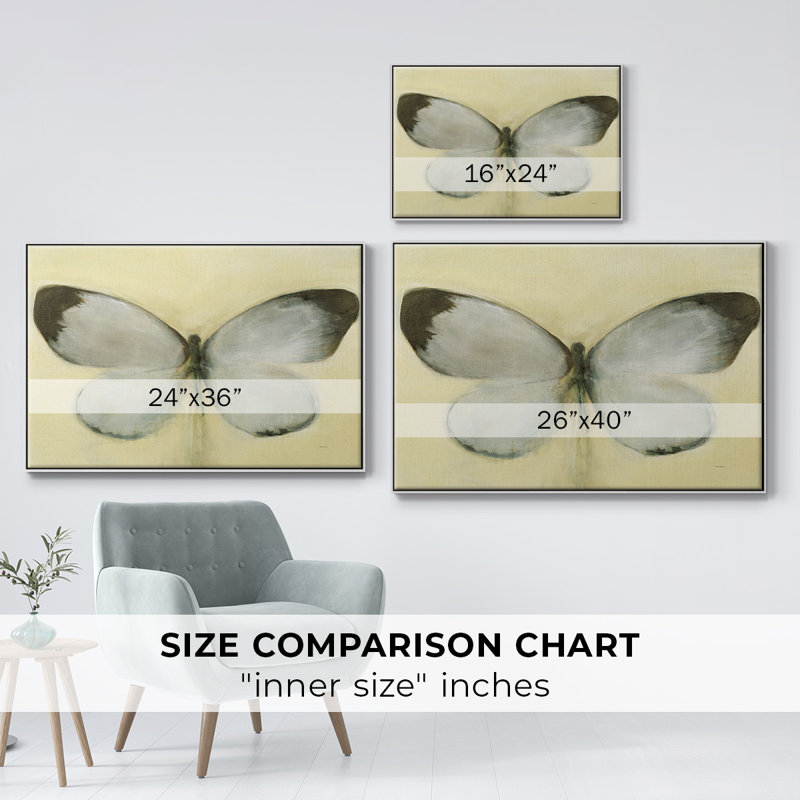 Chrysalide, reproduction sur toile encadrée, Blanc, H 25 po x l 37 po x P 2 po