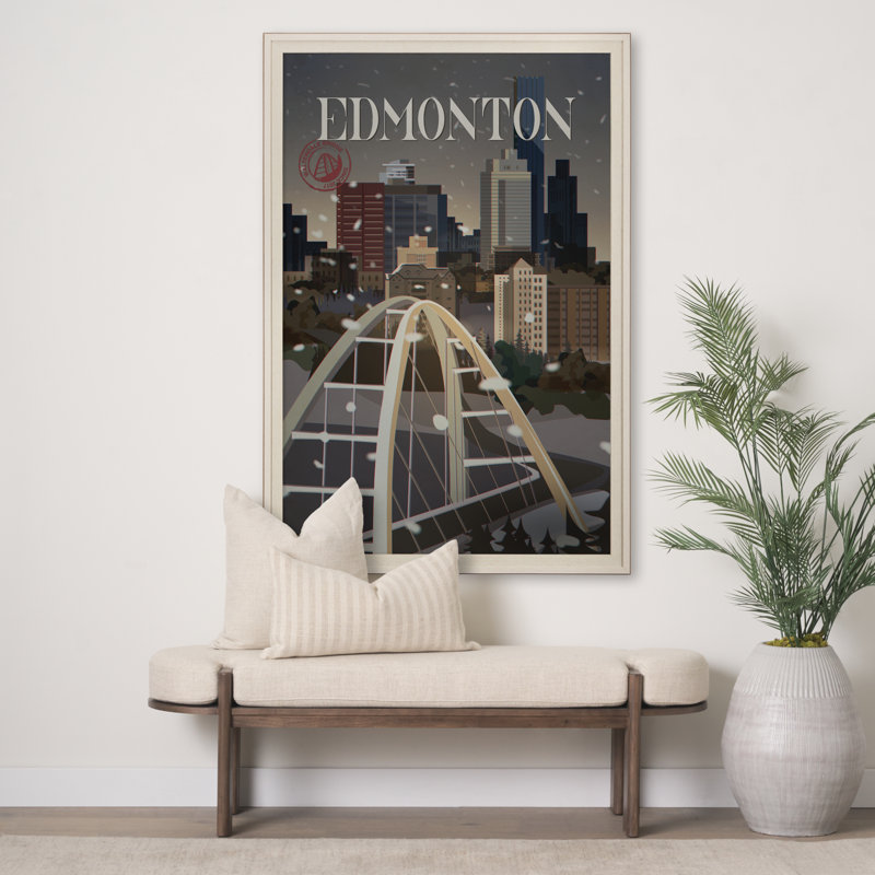 Edmonton Edmonton par Simone, reproduction d'art encadrée sous verre, H 61,5 po x l 41,5 po x P 1,5 po, Sans mat