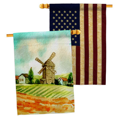 Double Sided 40'' H x 28'' W Polyester House Flag