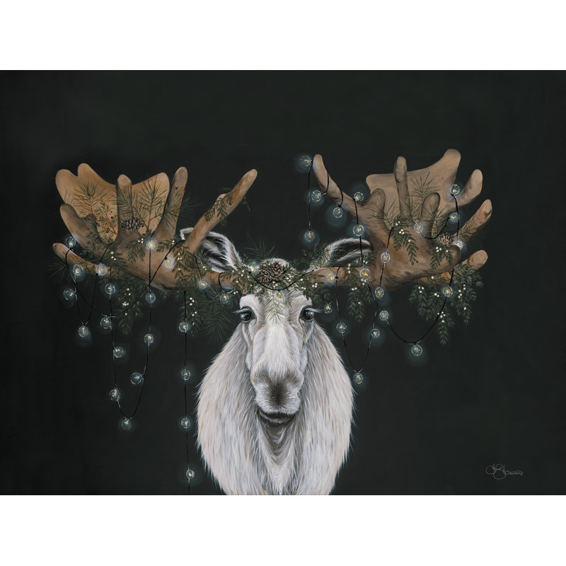 «Absher Berry Christ-Moose On Canvas» par Hollihocks, reproduction d'art, H 8 po x l 12 po