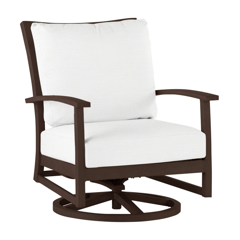 Charleston Patio Lounge Chair with Cushions, Oyster, Rollo Lace, Welt + Standard Fill