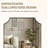 Tariro Contemporary Notched Corner Scalloped Rectangle Bathroom Vanity Mirror | Stainless Steel Frame-2082007518-2103208688