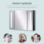 Armoire de salle de bain à DEL avec miroir, 35 po x l 25 po. Avec armoire, fonction mémoire, charge USB