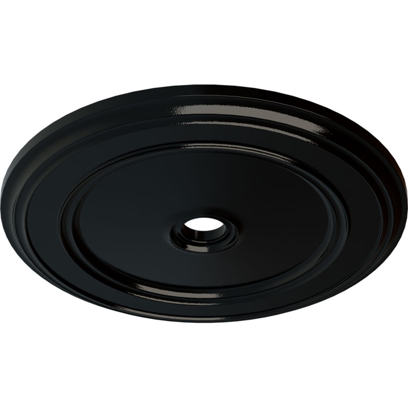 Médaillon de plafond Endurathane Galveston, DE 51 po x P 3 5/8 po x P 3 3/8 po (convient aux auvents jusqu'à 5 7/8 po), finition dorée peinte à la main
