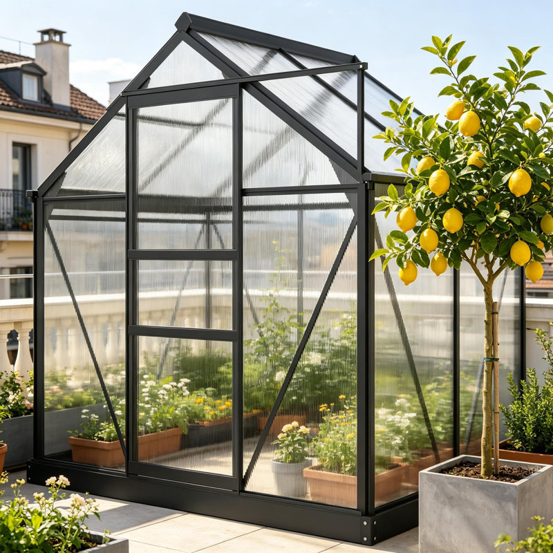 Serre de 79 po H 79,1 po, black, 79.1" H x 74.8" W x 52" D