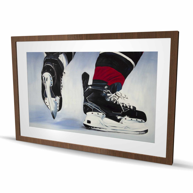 Reproduction matelassée encadrée de joueur de hockey | Man Man Home Decor