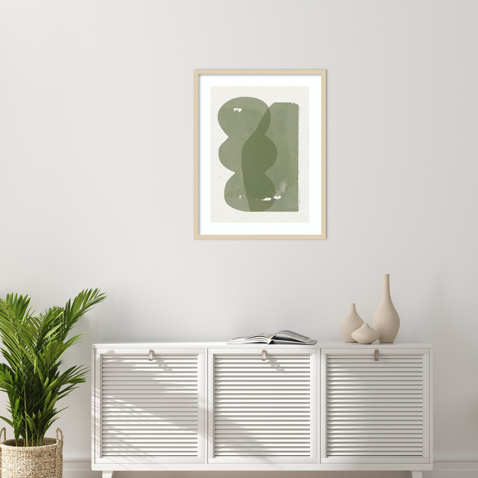 Figurative Composition by The MIUUS STUDIO Wood Framed Wall Art Print, 33" H x 26" W, Brown