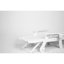 Chaise longue de plage à roulettes avec angle réglable, siège de piscine, 5 positions d'inclinaison et support