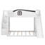 Lit superposé simple au-dessus du plancher double avec escalier et garde-robe, lit superposé pour enfants avec glissoire et rangement-1179490785
