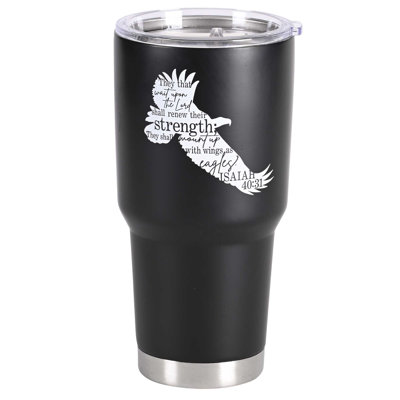 Gobelet Aigle Esaïe 40:31 noir 30 oz