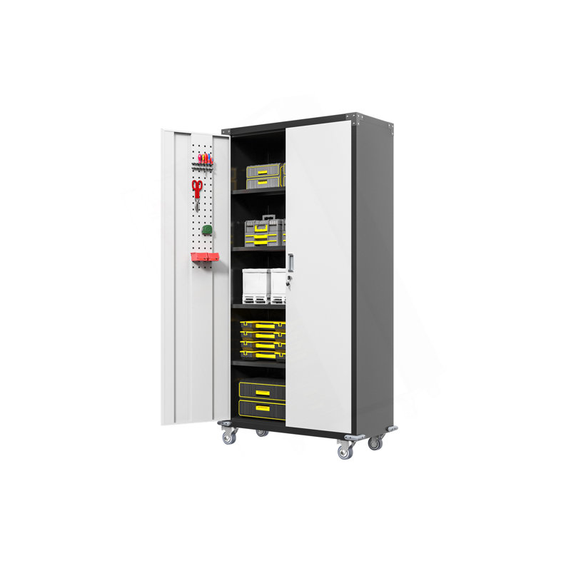 Garage Storage Cabinets With Locking Doors And 4 Adjustable Shelves