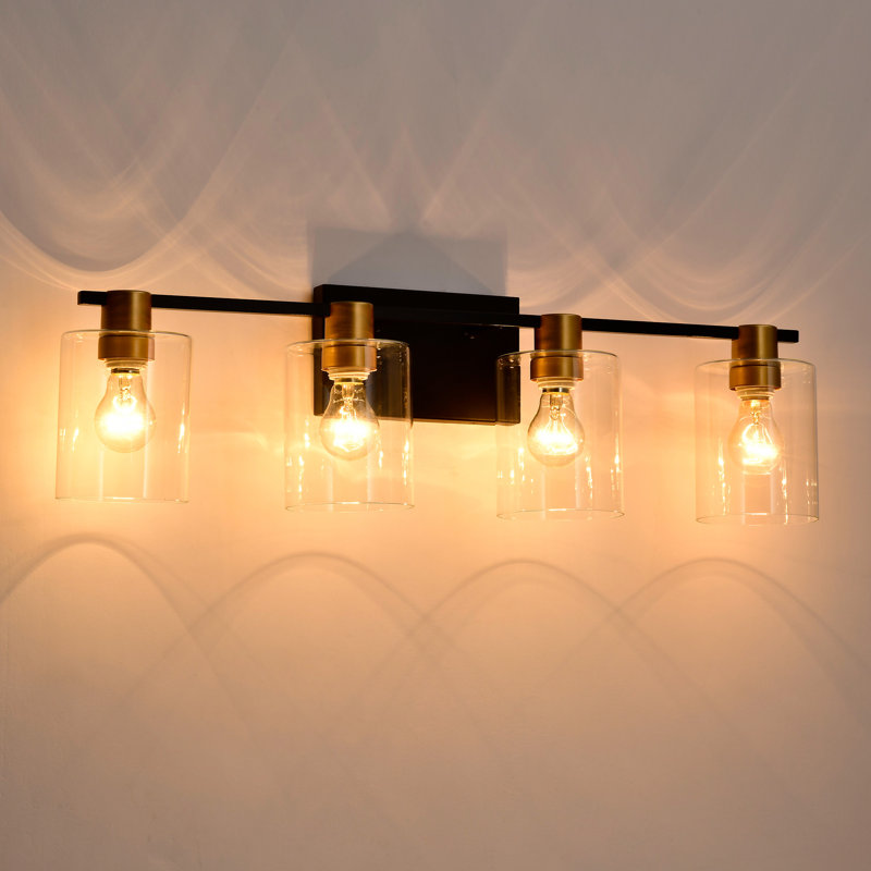 Luminaires de salle de bain, H 8,66 po x l 29,52 po x P 6,29 po, 4 lumières