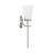 5" W x 17" H 1-Light Wallchiere Sconce in Brushed Nickel with Tapered Soft White Glass-123843796