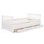 Lit de jour simple avec lit gigogne et 3 tiroirs - peu encombrant, lit en bois massif pour enfants, invités, soirées pyjama, blanc-118474819