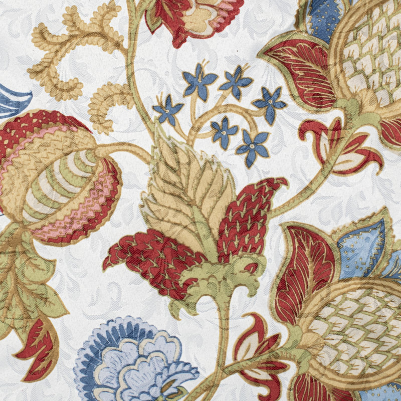 Multicolor Jacobean Floral Rod Pocket Window Valance