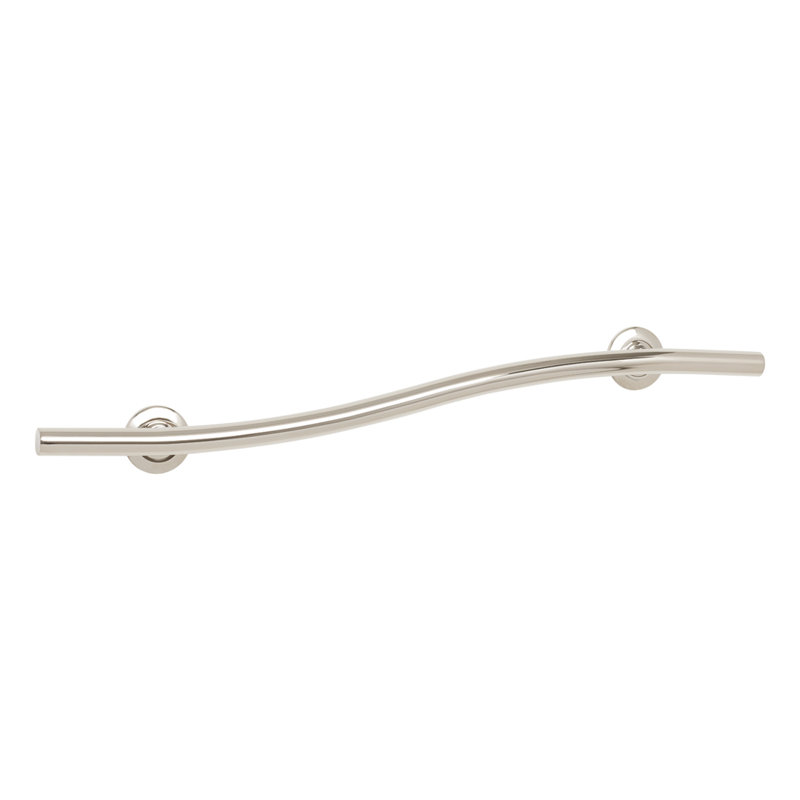 Lifestyle & Wellness Stainless Steel Wave Grab Bar, Satin Stainless, 8.69" H x 48" W