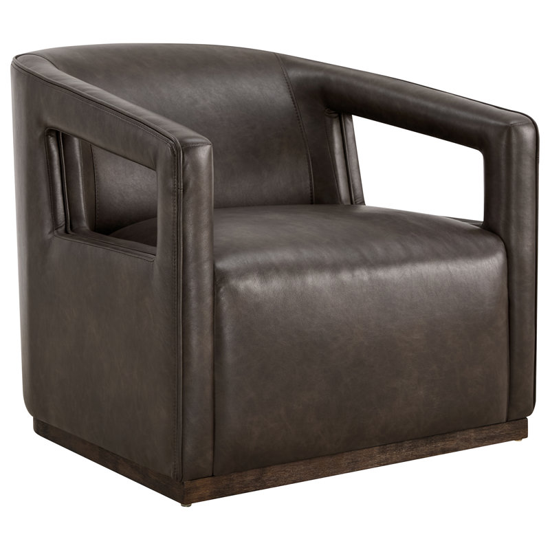 Chaise d'appoint pivotante rembourrée, Bison de Copley