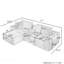 Canapé modulaire modulaire, canapé en nuage de velours côtelé à siège profond avec porte-gobelets, ports USB et boîte de rangement, canapé-lit, canapé sans dossier avec repose-pieds mobile pour le salon, aucun assemblage requis, noir-716215799