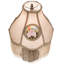 Lampe de table 20 po à revers en tissu peint avec roses