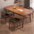 Nut-Brown Rectangular Solid Wood Dining Table-1906410155