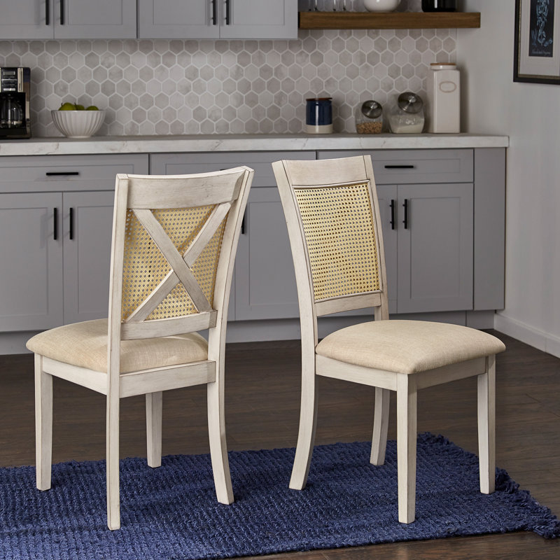 Chaise d'appoint Pulukan, Blanc / Beige