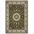 Albasa Collection Digital Print Cotton-Polyester Green Beige Moroccan Rug-1313825008