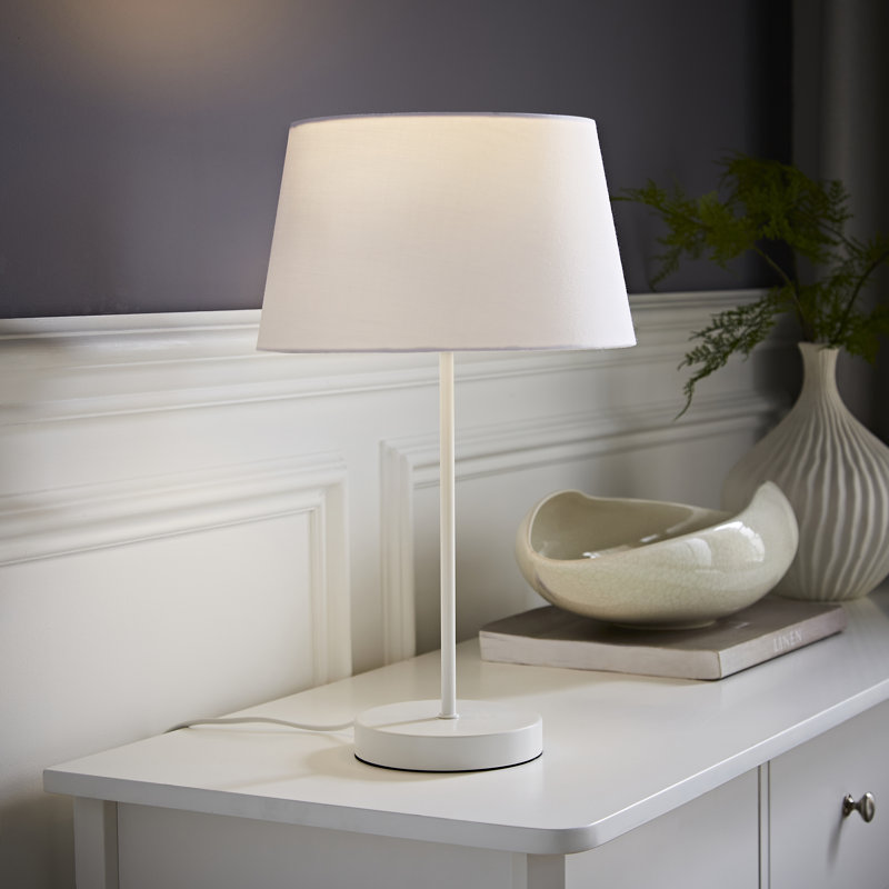 Romeir Metal Table Lamp, White