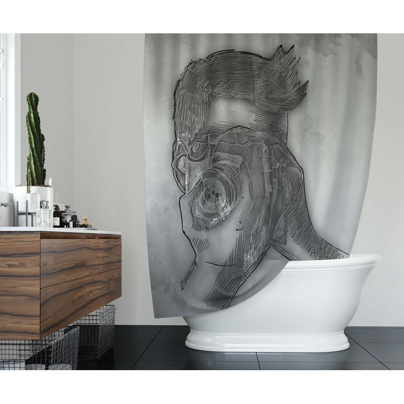 Rideau de douche simple Anzie, H 90 po x l 70 po