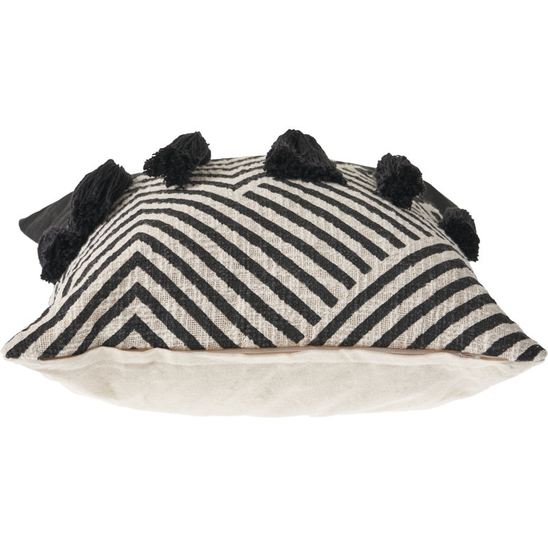 Housse de coussin en coton Tassels, Housse de coussin seulement - sans coussin