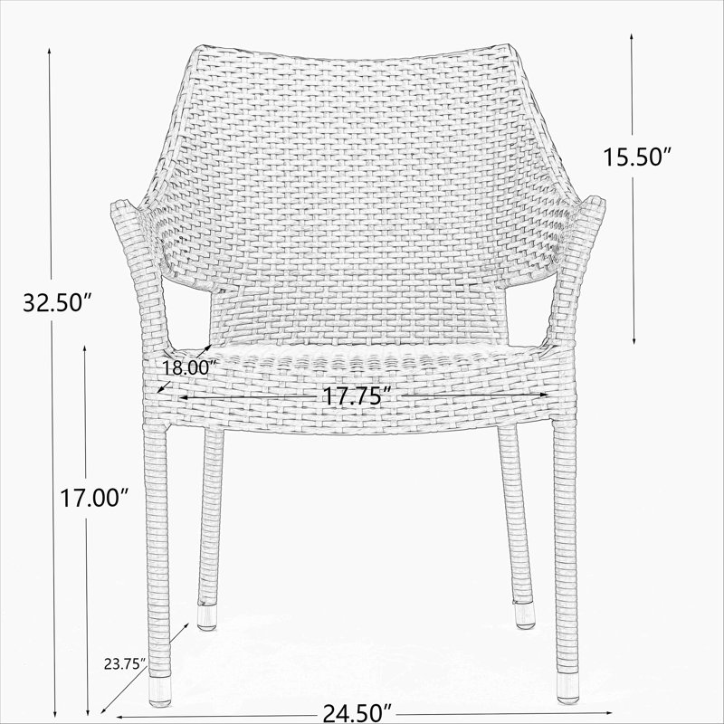 FAUTEUIL empilable en osier PE, 1