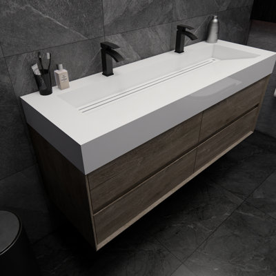 Meuble-lavabo double 59 po Albizu